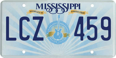 MS license plate LCZ459