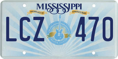 MS license plate LCZ470