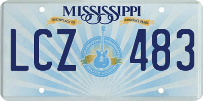 MS license plate LCZ483