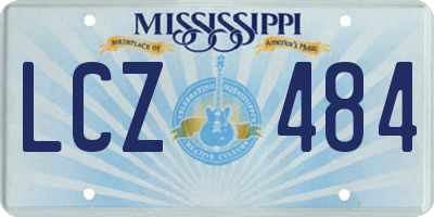 MS license plate LCZ484