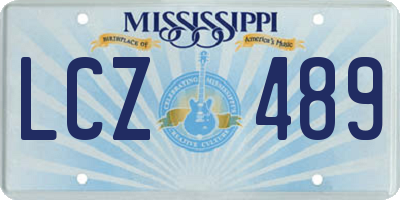 MS license plate LCZ489