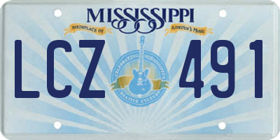 MS license plate LCZ491