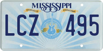 MS license plate LCZ495