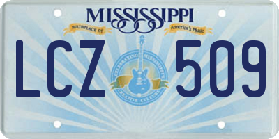 MS license plate LCZ509