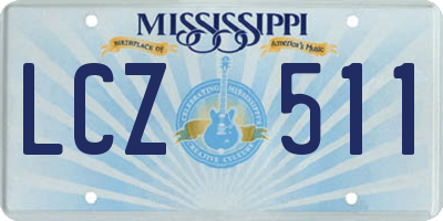 MS license plate LCZ511