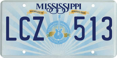 MS license plate LCZ513
