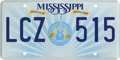 MS license plate LCZ515