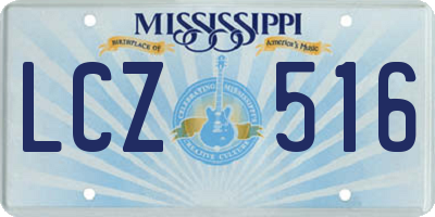 MS license plate LCZ516