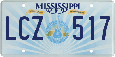MS license plate LCZ517