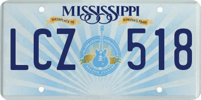 MS license plate LCZ518