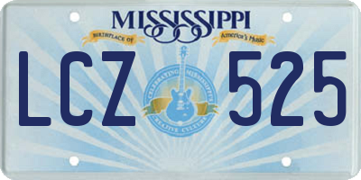 MS license plate LCZ525