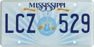 MS license plate LCZ529