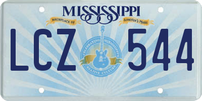 MS license plate LCZ544