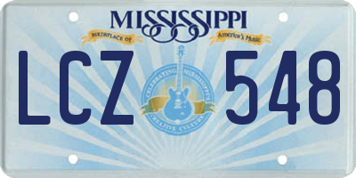 MS license plate LCZ548