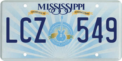 MS license plate LCZ549