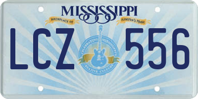 MS license plate LCZ556