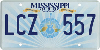 MS license plate LCZ557