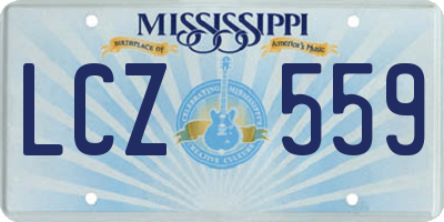 MS license plate LCZ559