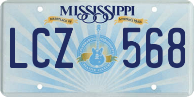 MS license plate LCZ568