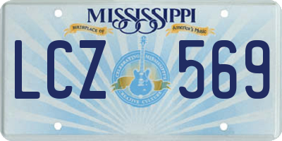 MS license plate LCZ569