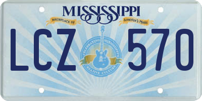 MS license plate LCZ570