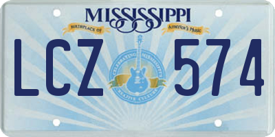 MS license plate LCZ574
