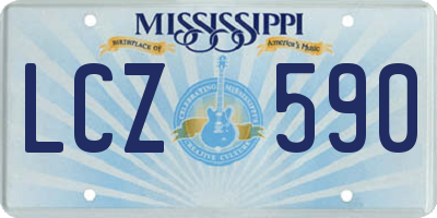 MS license plate LCZ590