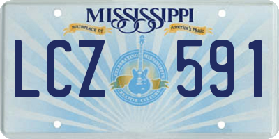 MS license plate LCZ591