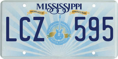 MS license plate LCZ595