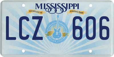 MS license plate LCZ606