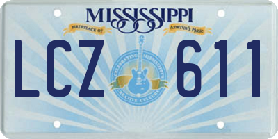 MS license plate LCZ611