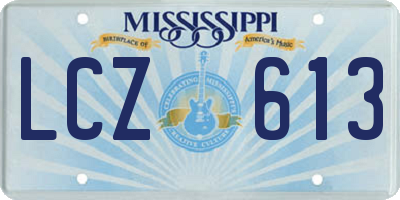 MS license plate LCZ613