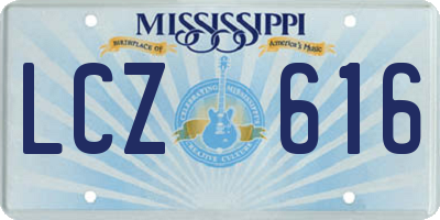MS license plate LCZ616