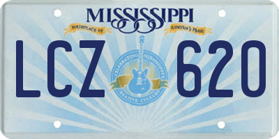 MS license plate LCZ620