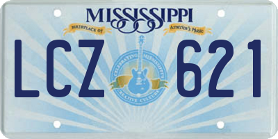 MS license plate LCZ621