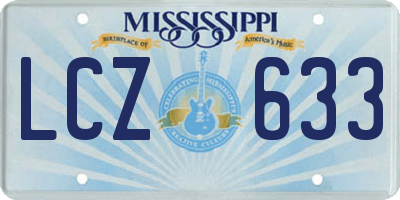 MS license plate LCZ633