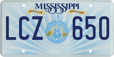 MS license plate LCZ650