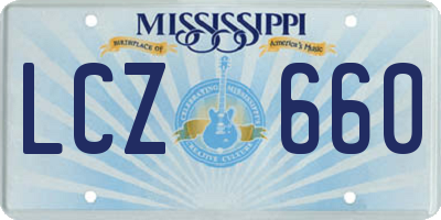 MS license plate LCZ660
