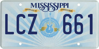 MS license plate LCZ661