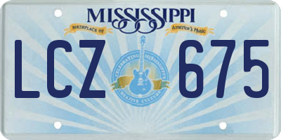 MS license plate LCZ675