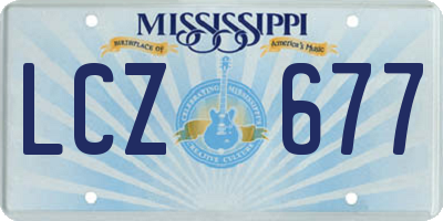 MS license plate LCZ677