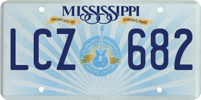 MS license plate LCZ682