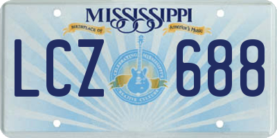 MS license plate LCZ688