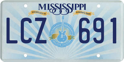 MS license plate LCZ691