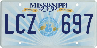 MS license plate LCZ697