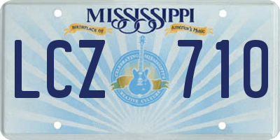 MS license plate LCZ710