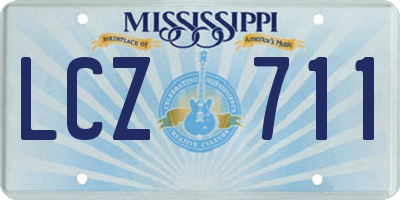 MS license plate LCZ711