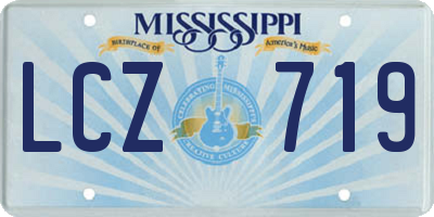 MS license plate LCZ719