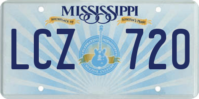 MS license plate LCZ720