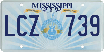 MS license plate LCZ739